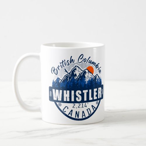 Whistler BC Vancouver _ Canada _ Retro Vintage Coffee Mug