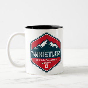 Whistler British Columbia Canada Design Two-Tone Coffee Mug