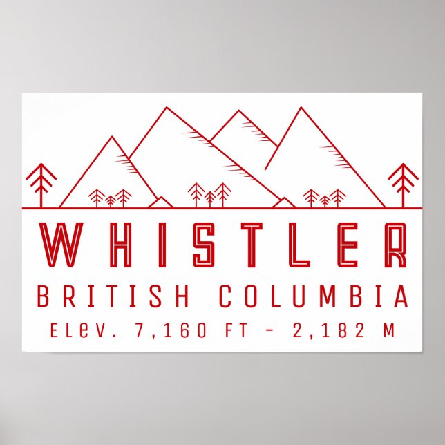 Whistler British Columbia Canada Minimalist Poster (Front)
