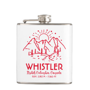 Whistler British Columbia Canada Minimalist Ski Flask