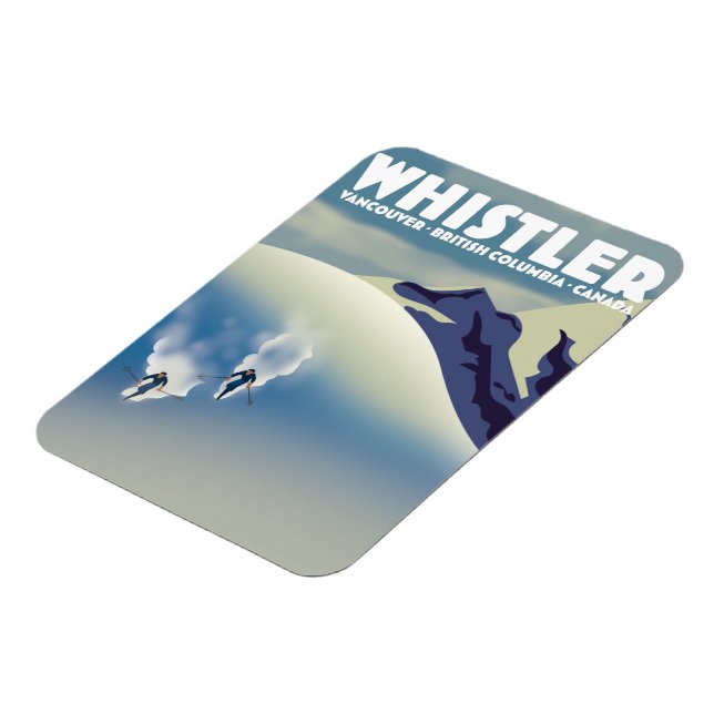 Whistler British Columbia Canada Ski Magnet (Left Side)