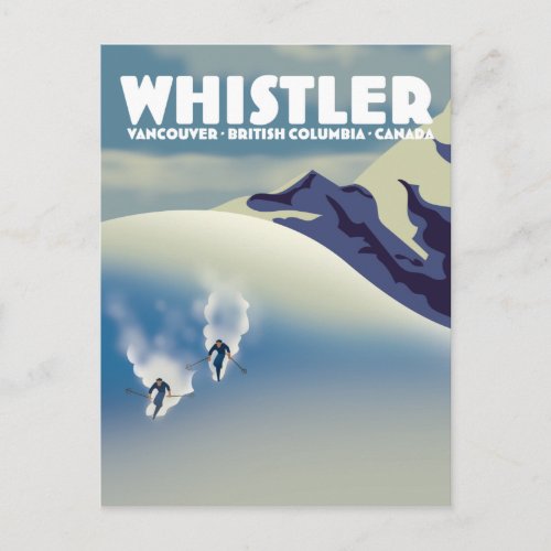Whistler British Columbia Canada Ski Postcard