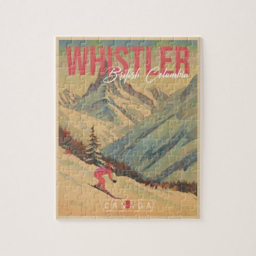 Whistler British Columbia Canada Vintage 1960s Jigsaw Puzzle