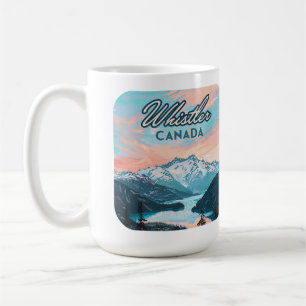 Whistler Canada British Columbia Ski Resort Retro Coffee Mug
