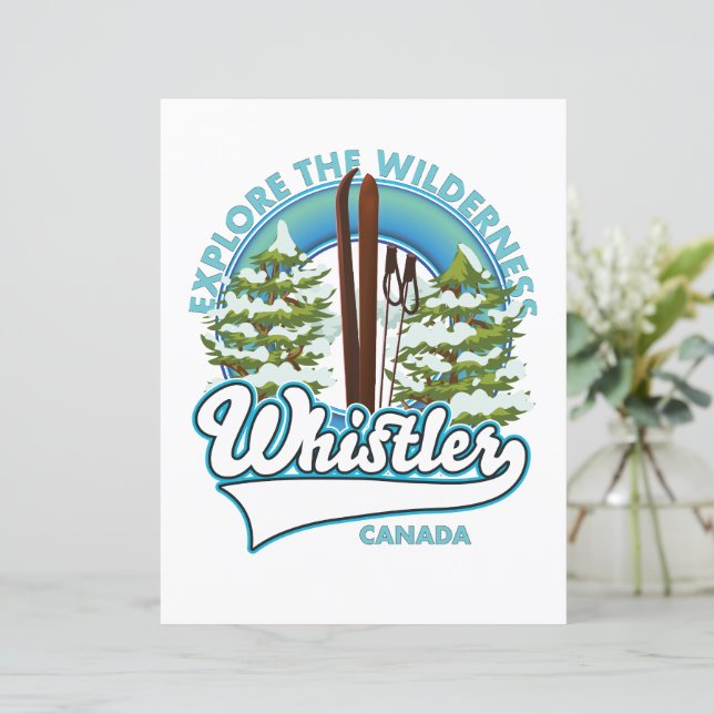 Whistler Canada,explore the wilderness, ski logo (Standing Front)