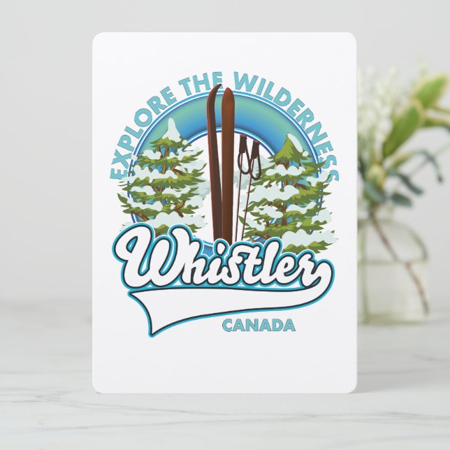 Whistler Canada,explore the wilderness, ski logo (Standing Front)