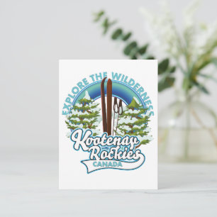 Whistler Canada,explore the wilderness, ski logo P Postcard