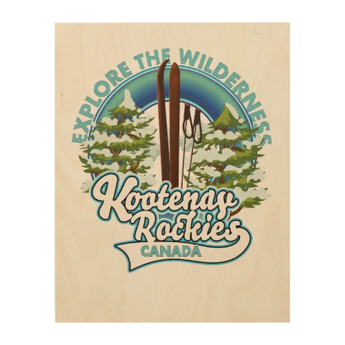 Whistler Canadaexplore the wilderness ski logo W Wood Wall Art