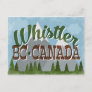 Whistler Canada Fun Retro Snowy Mountains Postcard