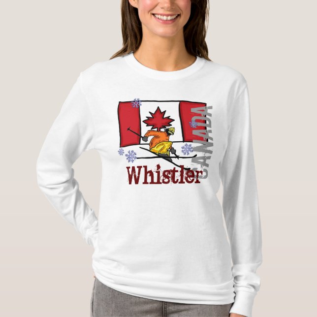 Whistler Canada ski hoodie T-Shirt (Front)