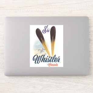 Whistler Canada ski poster Sticker