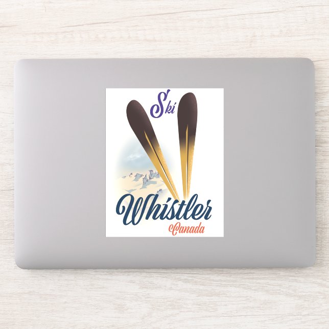 Whistler Canada ski poster Sticker (Computer)