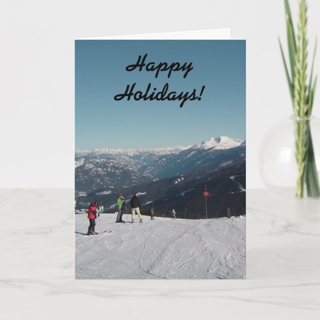 Whistler Mountain Scene Holiday Card (Front)