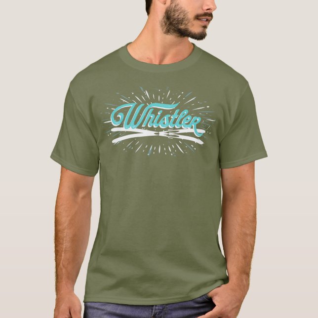Whistler Mountain Winter Skiing Gear Whistler BC T-Shirt (Front)