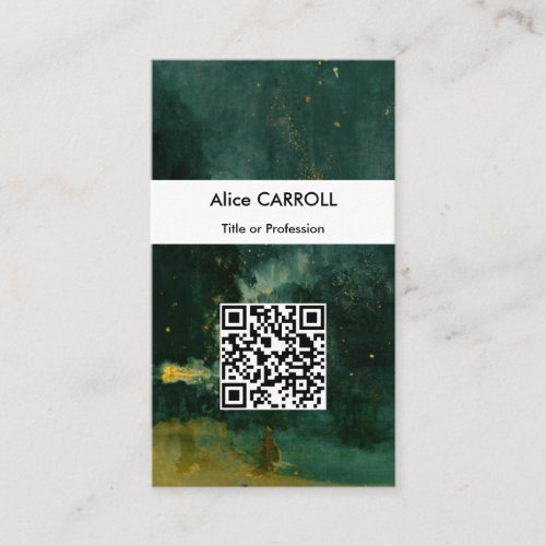 Whistler _ Nocturne in Black and Gold _ QR Code Business Card