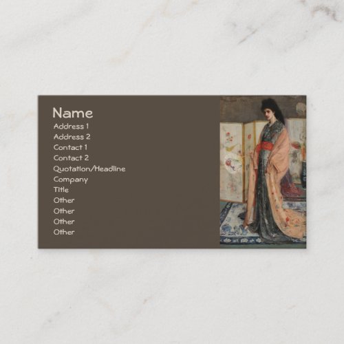 Whistler,  The Princess from the Land of Porcelain Business Cards