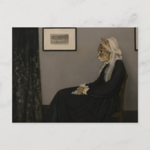 Whistler’s Mother Cat Parody Classical Art Postcard