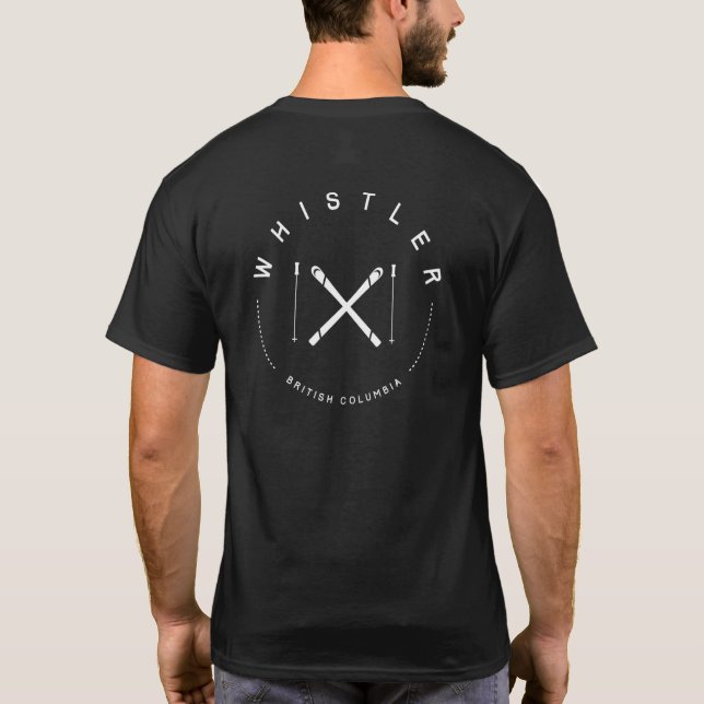 Whistler Ski British Columbia Snow Mountains Bc Ca T-Shirt (Back)