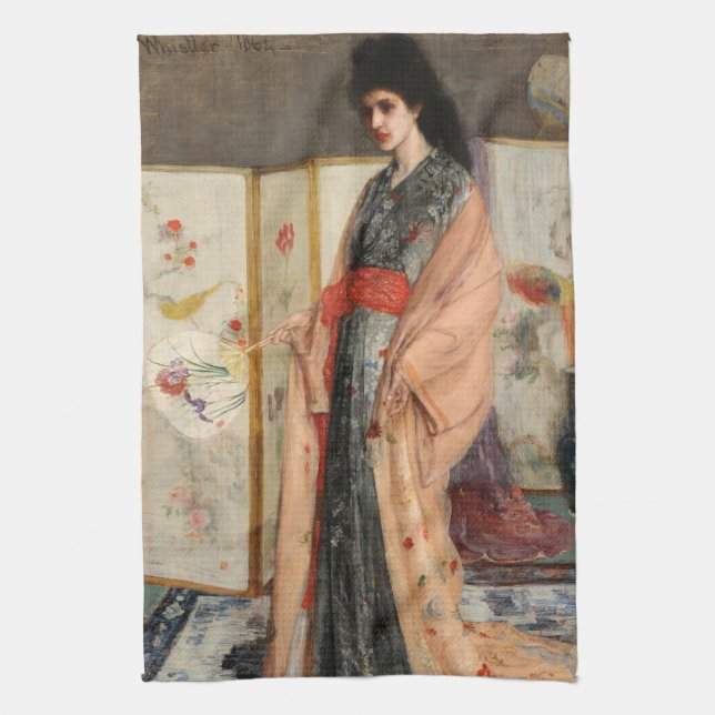 Whistler - The Princess from the Land of Porcelain Kitchen Towel (Vertical)