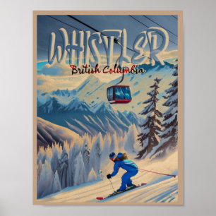 Whistler Vancouver British Columbia Canada 1950s Poster