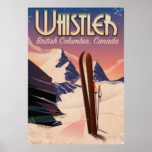 WhistlerVancouver British Columbia Ski poster