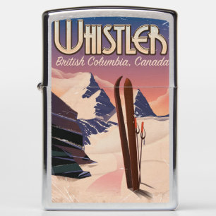Whistler,Vancouver, British Columbia Ski poster Zippo Lighter