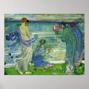Whistler - Variations In Blue And Green 1868 Poster
