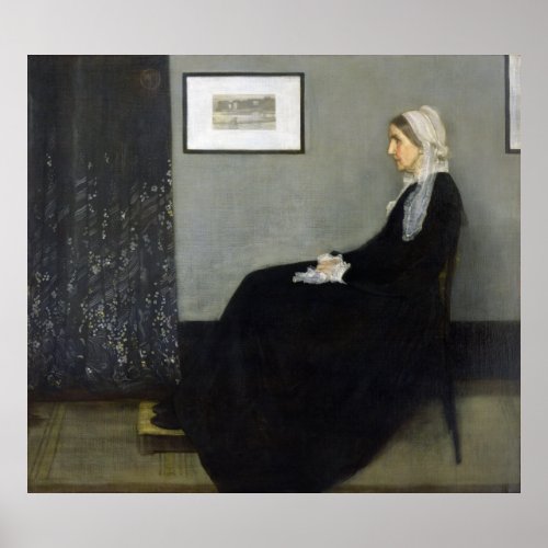 Whistlers Mother by James Abbott McNeill Whistler Poster