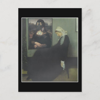 Whistler's Mother got Gassed Postcard
