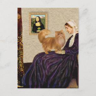 Whistlers Mother - Red Persian cat Postcard