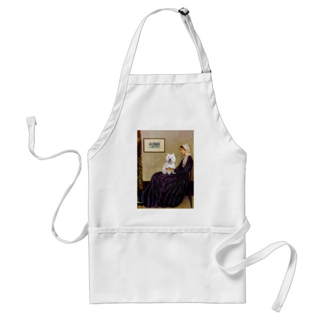 Whistlers Mother - Westie 2 Adult Apron (Front)