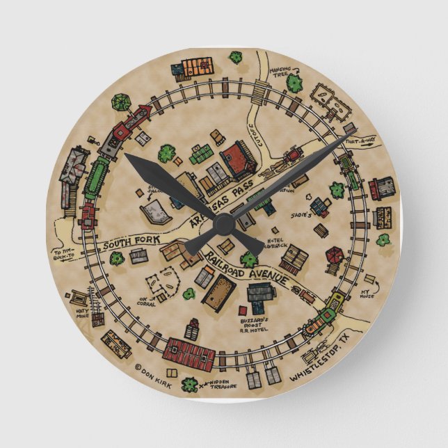 Whistlestop, Texas Round Clock (Front)