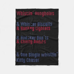 Whistlin’ Bungholes &amp; Funny Patriotic  Fleece Blanket