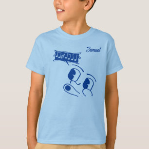Whistling Cartoon Face Customizable Boy's T-Shirt
