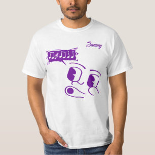 Whistling Cartoon Face Customizable Men's  T-Shirt