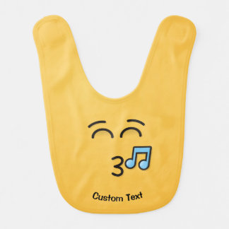 Whistling Face with Smiling Eyes Bib