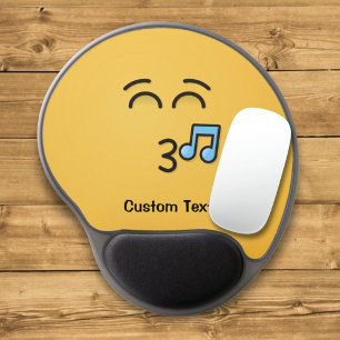 Whistling Face with Smiling Eyes Gel Mouse Pad