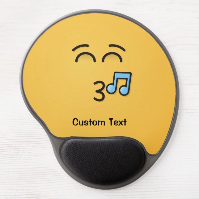 Whistling Face with Smiling Eyes Gel Mouse Pad (Front)