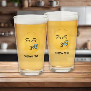 Whistling Face with Smiling Eyes Glass