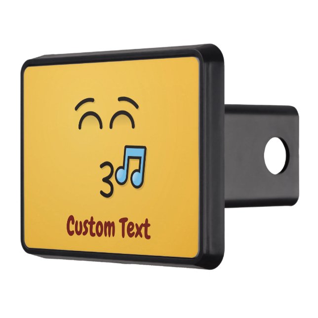Whistling Face with Smiling Eyes Hitch Cover (Left)