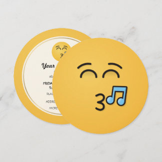 Whistling Face with Smiling Eyes Invitation