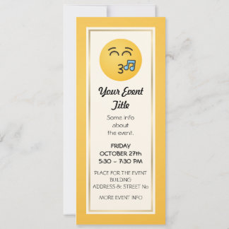 Whistling Face with Smiling Eyes Invitation