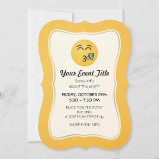 Whistling Face with Smiling Eyes Invitation
