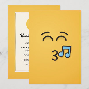 Whistling Face with Smiling Eyes Invitation