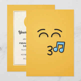 Whistling Face with Smiling Eyes Invitation