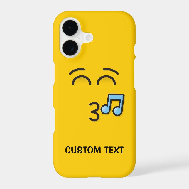 Whistling Face with Smiling Eyes iPhone Case (Back)