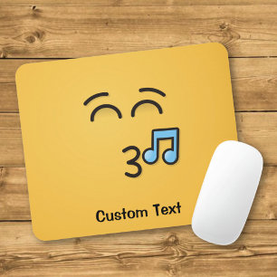 Whistling Face with Smiling Eyes Mouse Pad