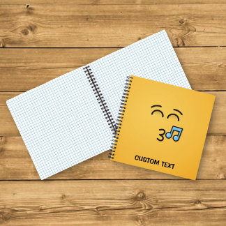 Whistling Face with Smiling Eyes Notebook