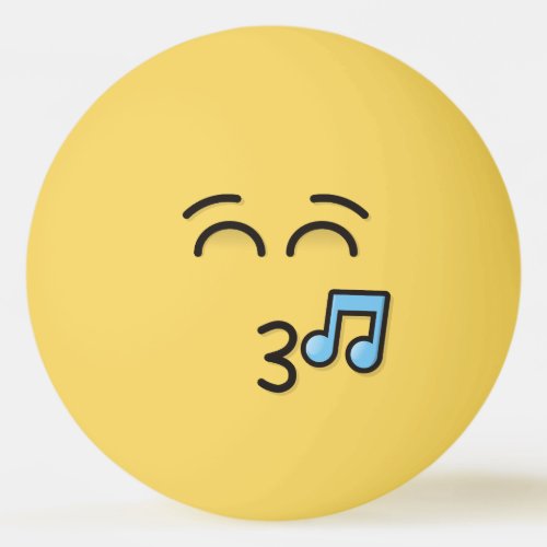 Whistling Face with Smiling Eyes Ping Pong Ball