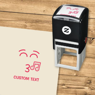 Whistling Face with Smiling Eyes Self-inking Stamp